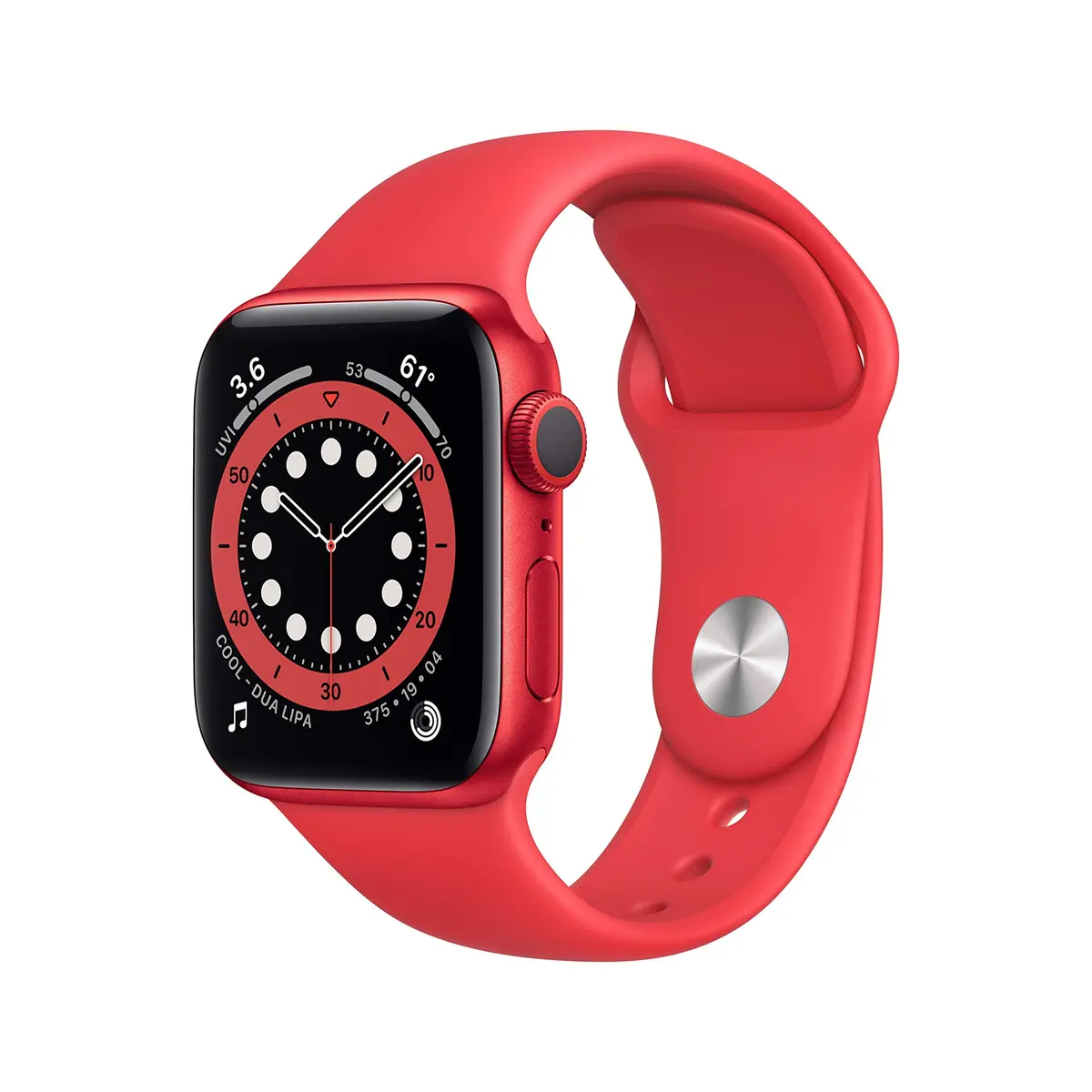 Apple Watch Series 6 GPS 40mm Red Aluminum Case with Red Sport Band | Always-On Retina Display - main product image