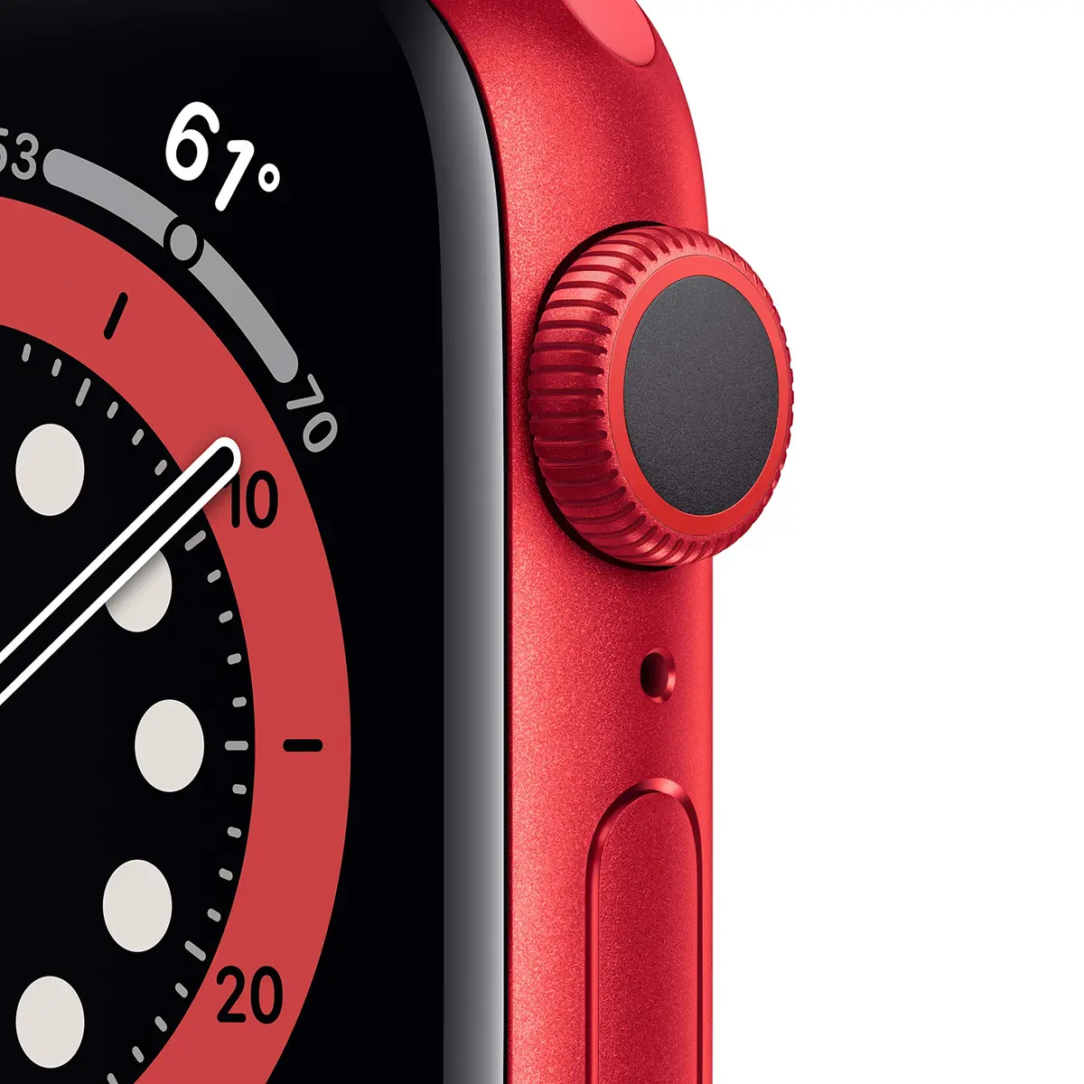 Apple Watch Series 6 GPS 40mm Red Aluminum Case with Red Sport Band | Always-On Retina Display - view 2