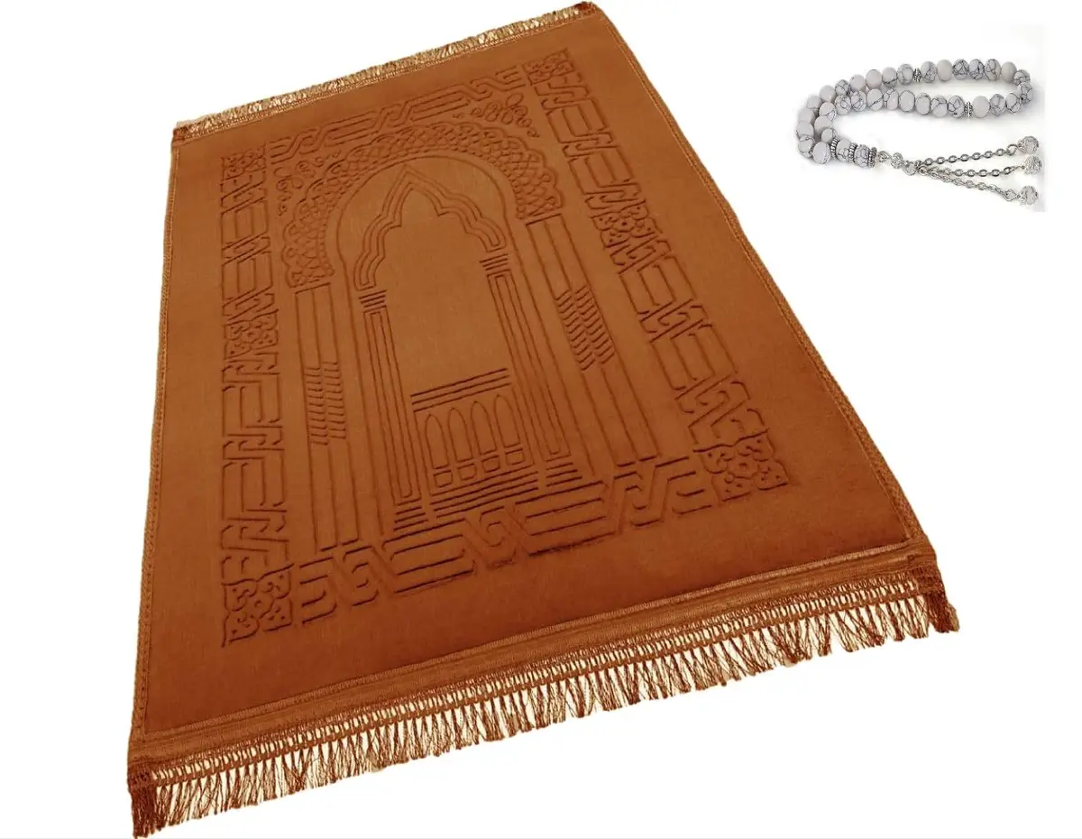 Islamika Prayer Rug Muslim Mat Islamic Thick Large Padded 120cm x 80cm | Luxurious Cotton Padding for Daily Prayer Comfort - main product image