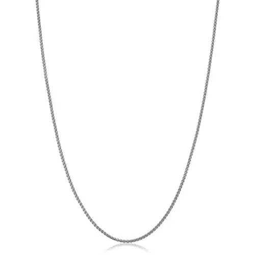 Kooljewelry 14k White Gold Filled 1.2 mm Wide Round Wheat Chain Necklace, 14 Inch - main product image