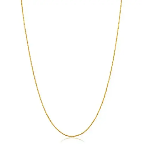 Kooljewelry 14k Yellow Gold Filled 0.8 mm Wide Wheat Chain Necklace - 16 Inch - main product image