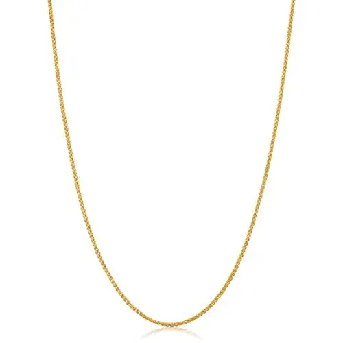 Kooljewelry 14k Yellow Gold Filled Wheat Chain Necklace - 1.2 mm Wide, 18 Inch - main product image