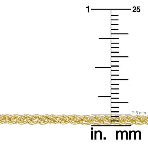 Kooljewelry 14k Yellow Gold Filled 2.5mm Wide Wheat Chain Necklace, 30 Inch - view 4