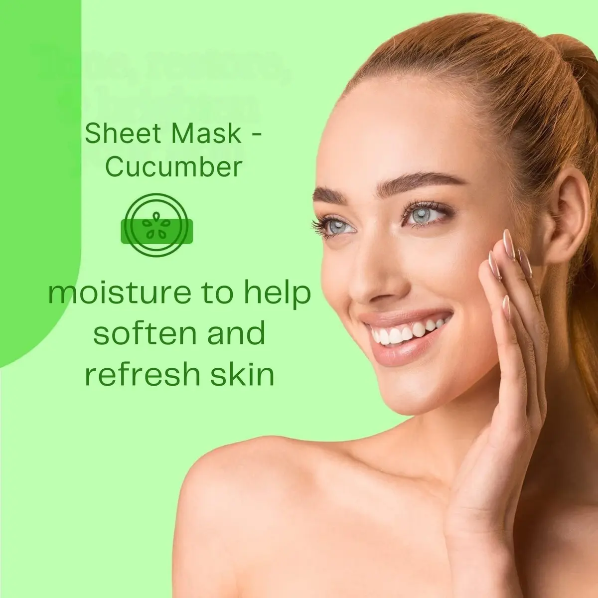 Oh K! Cucumber Sheet Mask | 4g (0.14 oz) | Hydrating & Soothing Face Mask - view 3
