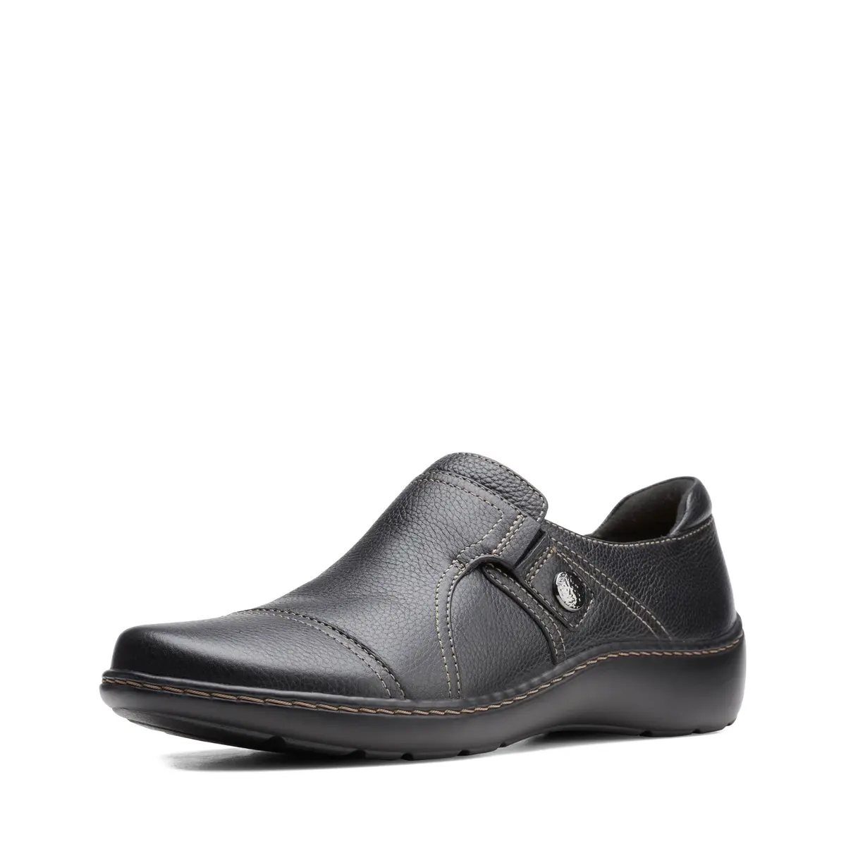 Clarks Women's Cora Poppy Loafer 12 | Slip-On Leather Comfort Shoe - main product image