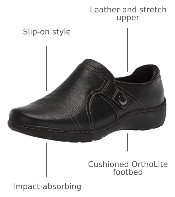 Clarks Women's Cora Poppy Loafer 12 | Slip-On Leather Comfort Shoe - view 4