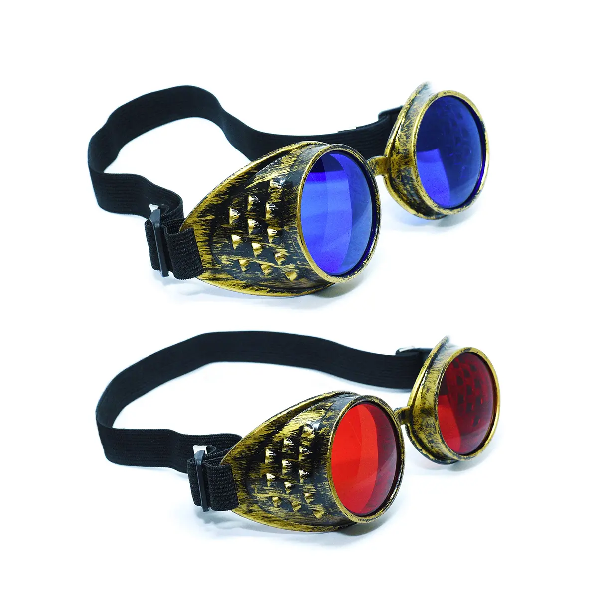 SoJourner Bags Steampunk Goggles 2-Pack | Rainbow Prism Impact-Resistant Lenses (70-120 chars) - view 3