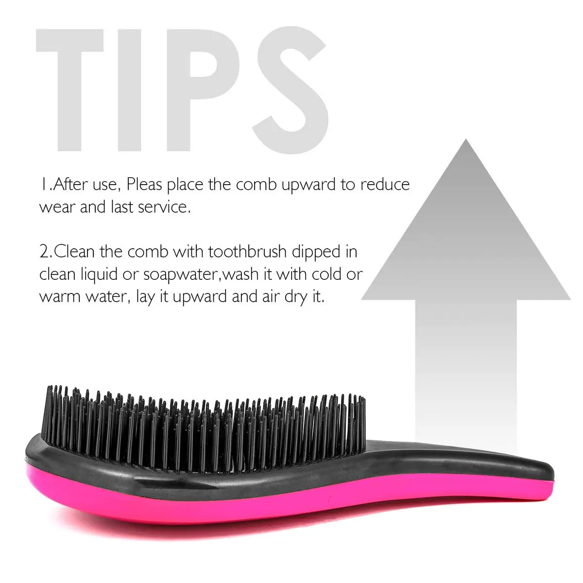 WYNK Detangling Hairbrush 2 Pack (Green & Pink) | Gentle Tangle Remover for Wet & Dry Hair - view 4
