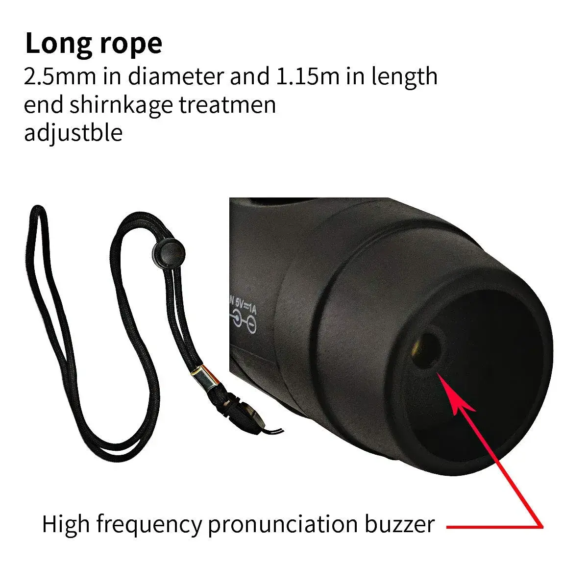 ZHT Electronic Whistle with USB Charging, 3-Tone 120dB Loud, Black | Referee & Coach Handheld - view 6