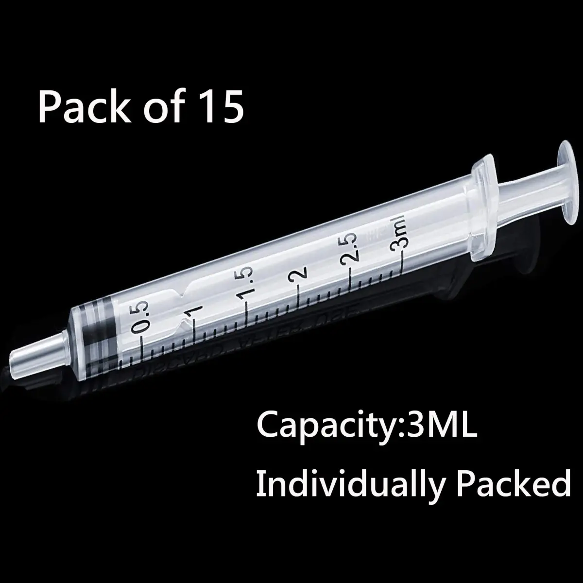 Ulove Prs 3ml Plastic Syringe 20-Pack | Individually Sealed for Precise Measurements - view 3