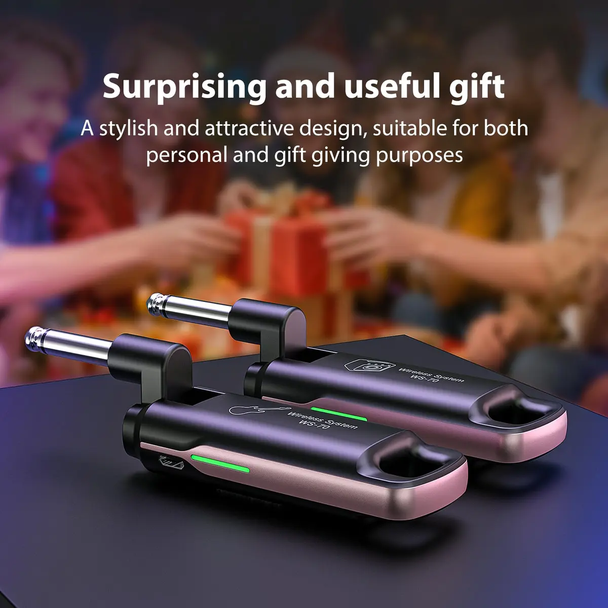 LEKATO UHF Wireless Guitar System with 70 Channels for Guitar Bass (Pink) | Plug & Play, Rechargeable, 4.5+ Hour Battery - view 9