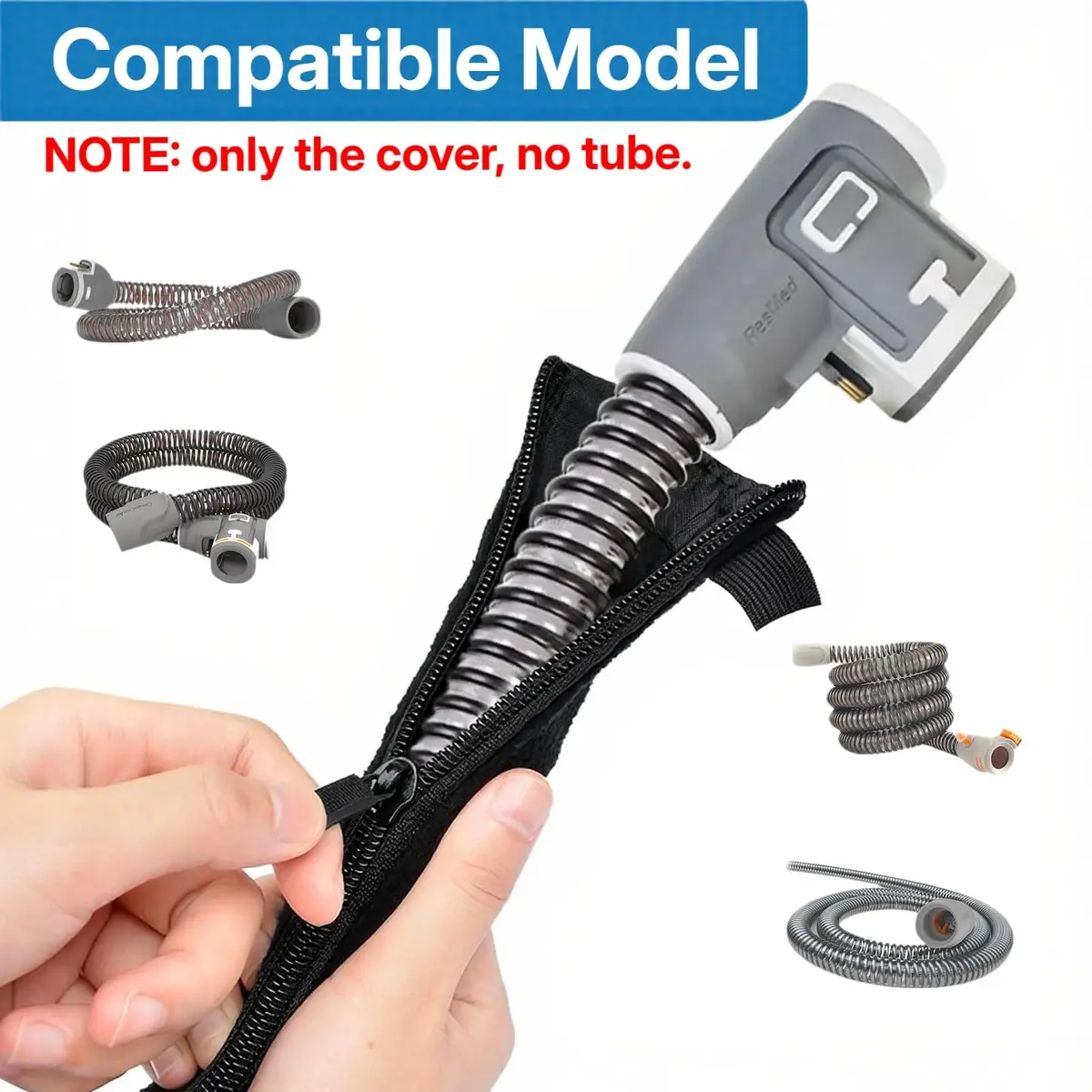 Generturbo 6.4ft Heated CPAP Hose Cover for ResMed AirSense 10/11 | Cat-Proof, Prevents Condensation, Machine Washable - view 2