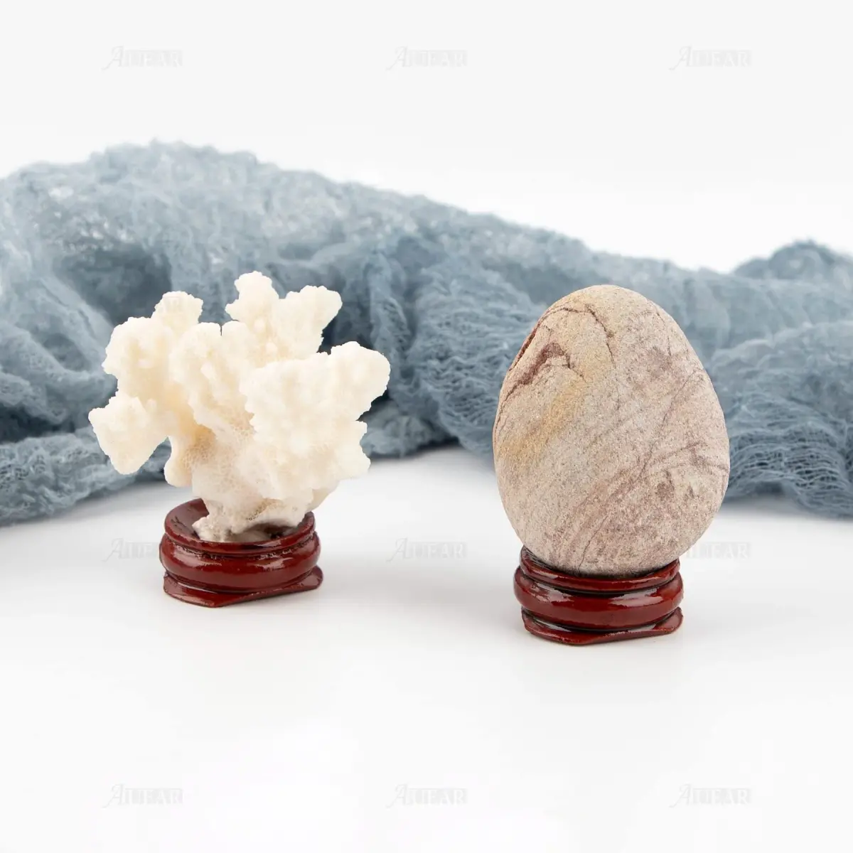 AUEAR 5 Pack Sphere Display Holders 25mm Concave Diameter, 21mm Height | Decorative Wooden Stands for Eggs, Crystals, and Balls - view 7