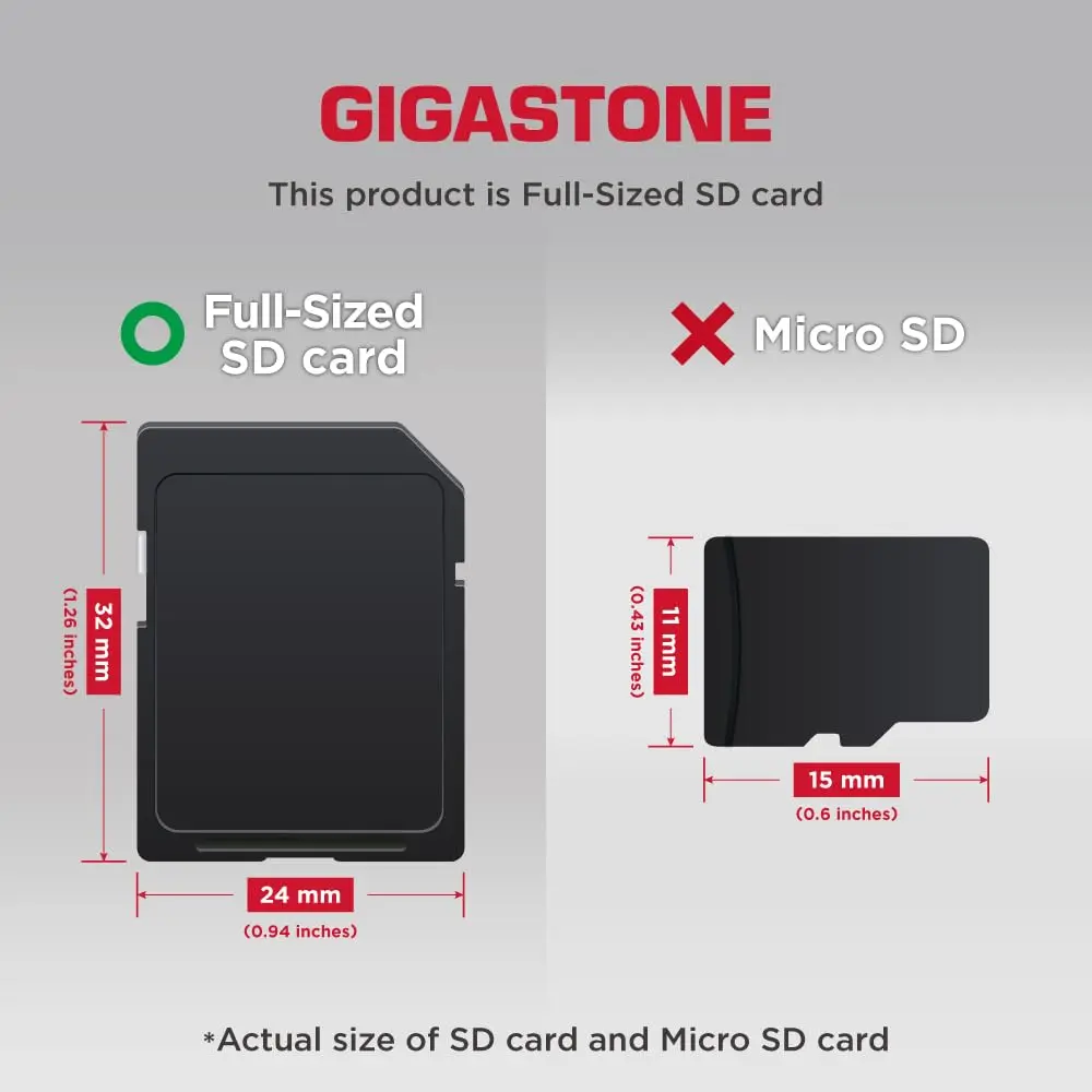 Gigastone 64GB SD Card 5-Pack UHS-I U1 Class 10 SDXC Memory Card 64GB (2.27 oz) | Full HD Video Olympus Digital Camera - view 2