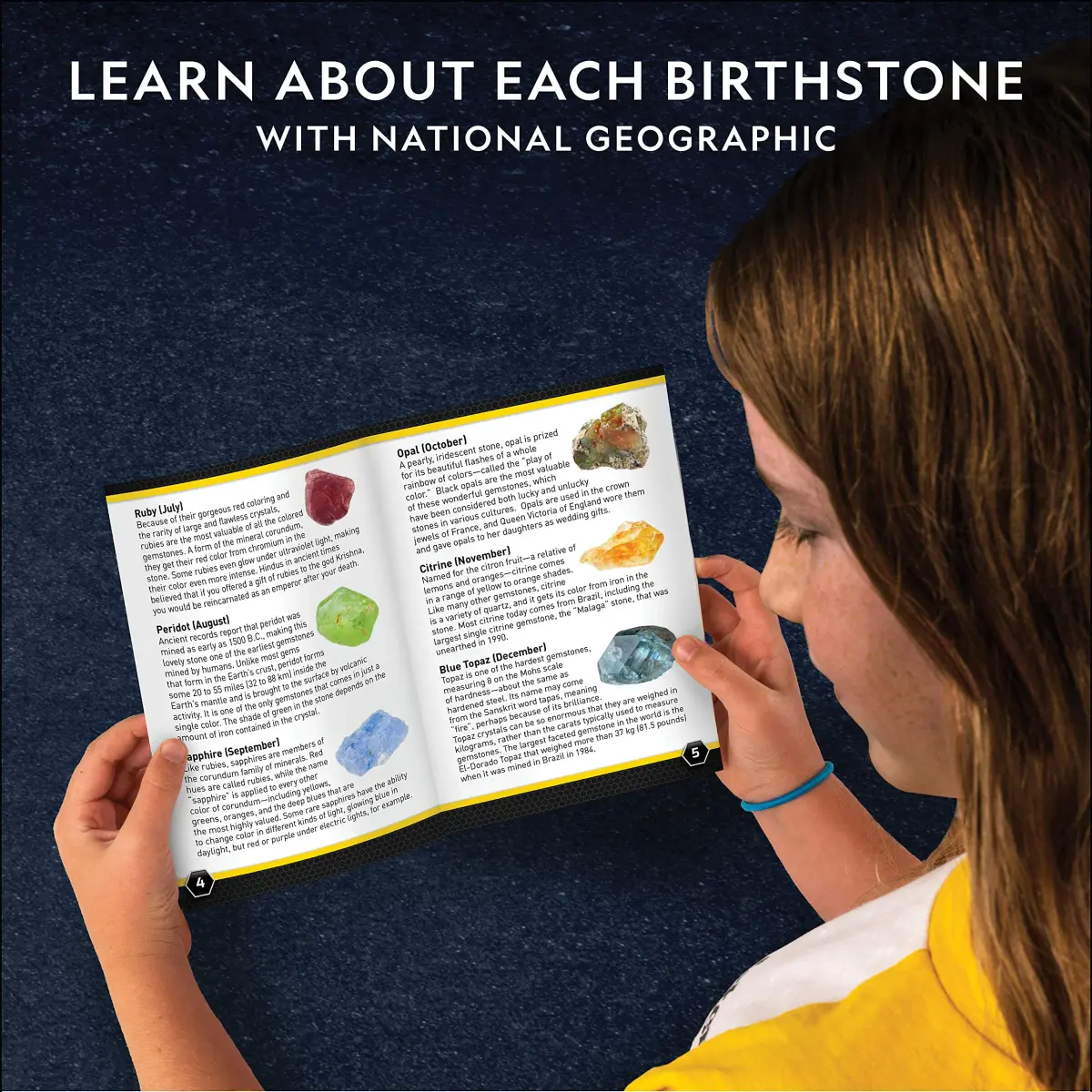National Geographic Birthstone Dig Kit with 12 Genuine Gemstones & Tools | Ages 8+ - view 5