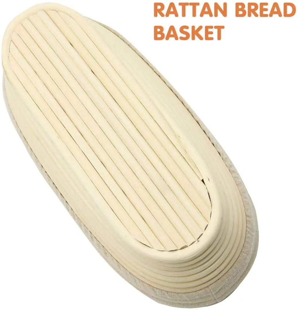 Stormshopping 8 inch Oval Bread Proofing Basket & Liner | Professional & Home Use - view 2