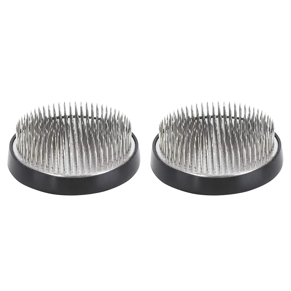 alladaga Stainless Steel Pin Frog Flower Arrangement Holder 6.1 cm (2.4 Inch) (2-Pack) | Sturdy Needles for Floral Crafts - main product image
