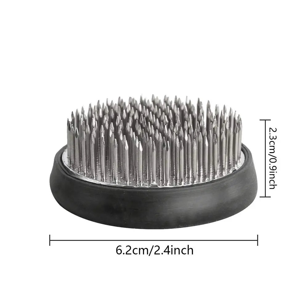 alladaga Stainless Steel Pin Frog Flower Arrangement Holder 6.1 cm (2.4 Inch) (2-Pack) | Sturdy Needles for Floral Crafts - view 2