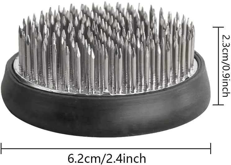 alladaga Stainless Steel Pin Flower Frog 60mm (2.4 Inch) | 169 Needles for Floral Arrangement - view 2
