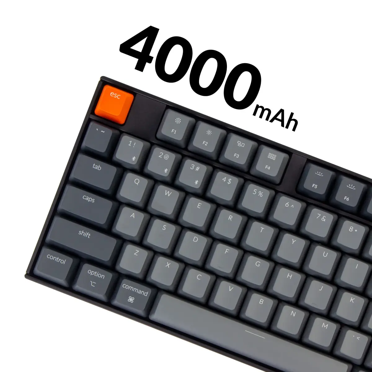 Keychron K10 Full Size Mechanical Gaming Keyboard with White LED Backlight | Mac & Windows Compatible, Super Red Switches, Bluetooth 5.1 & USB-C Wired - view 7