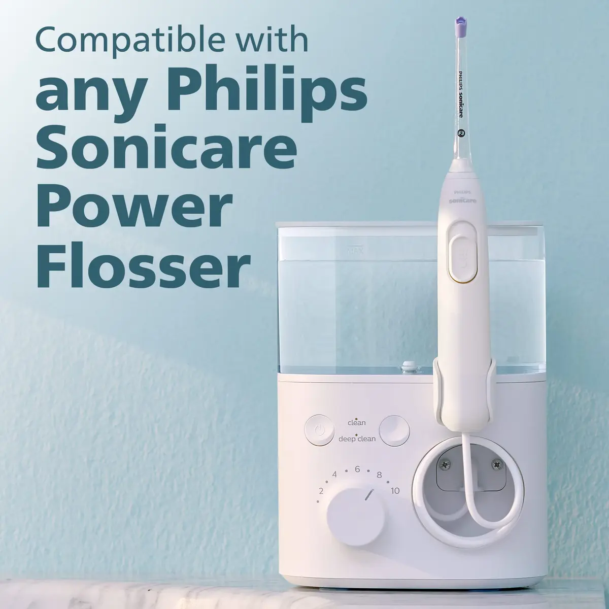 Philips Sonicare Power Flosser Standard Nozzles (F1), 2-Pack, White | Single Stream Water Cleaning - view 5