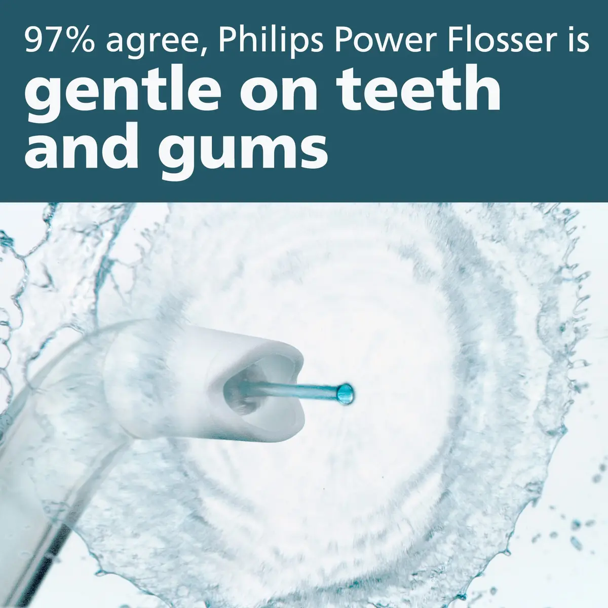 Philips Sonicare Power Flosser Standard Nozzles (F1), 2-Pack, White | Single Stream Water Cleaning - view 2