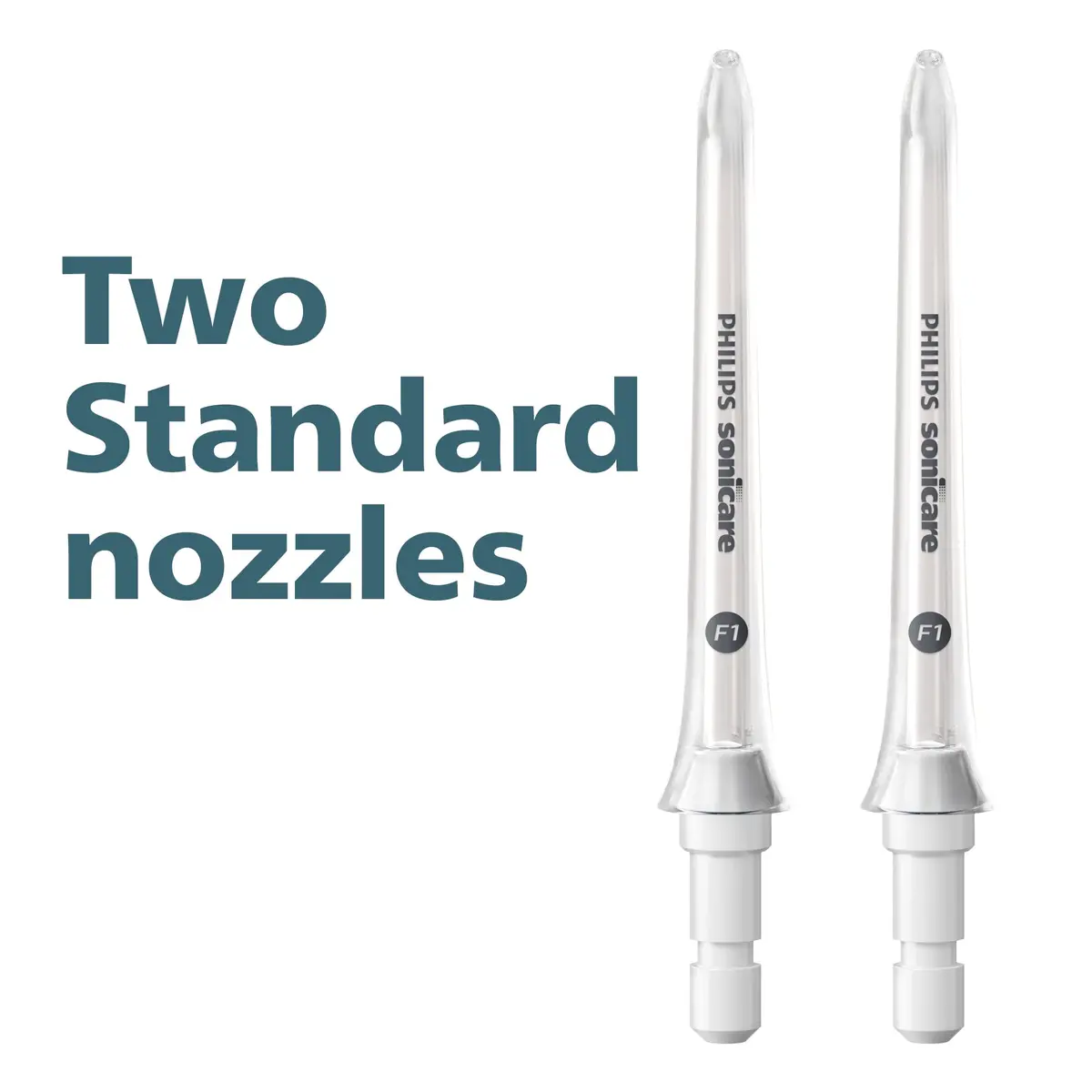 Philips Sonicare Power Flosser Standard Nozzles (F1), 2-Pack, White | Single Stream Water Cleaning - view 6