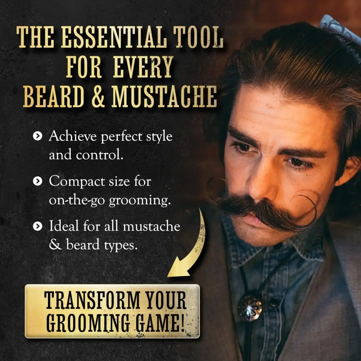 THE VINTAGE GROOMING CO. Sudden Death Mustache Wax & Comb Kit | 29.57ml (1 Fl Oz) Strong Hold - view 6
