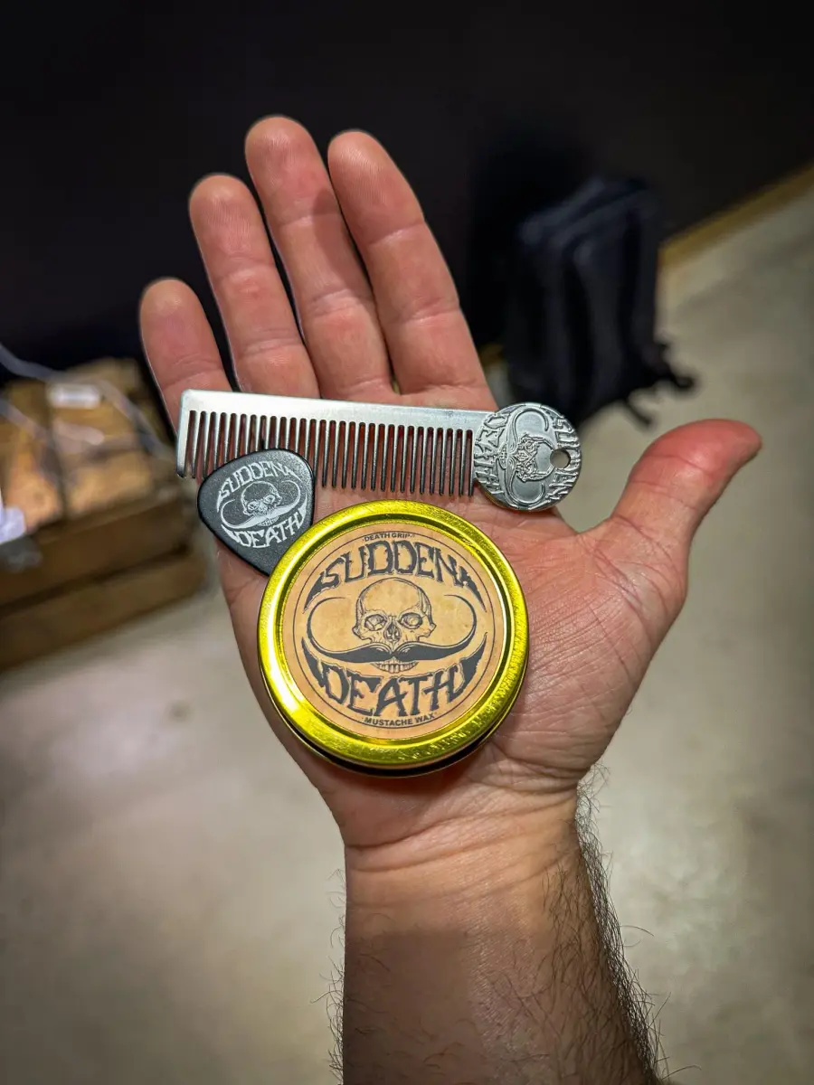 THE VINTAGE GROOMING CO. Sudden Death Mustache Wax & Comb Kit | 29.57ml (1 Fl Oz) Strong Hold - view 2
