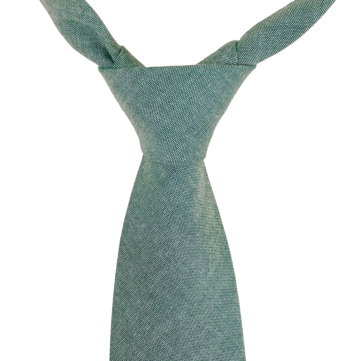 JNJSTELLA Men's Cotton Solid Necktie 3.15" Sage Green | Classic Formal & Casual Style - view 4