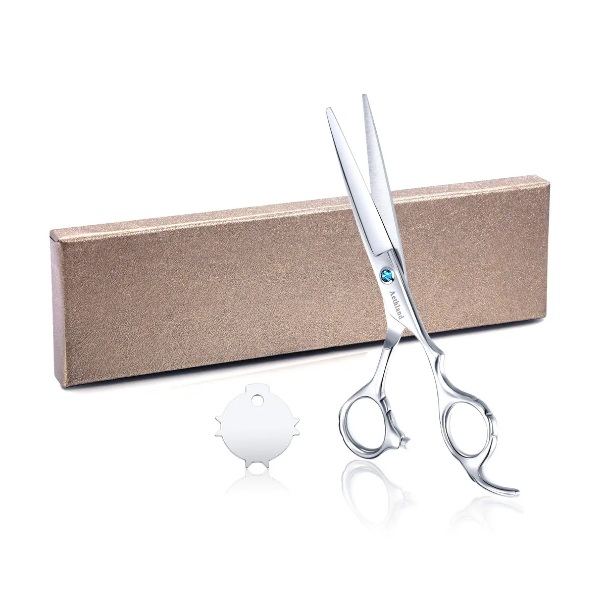 Aethland Japanese 9CR Stainless Steel Professional Barber Hairdressing Shears 6.5 Inch | Ice Calcination Treated for Sharpness - view 3