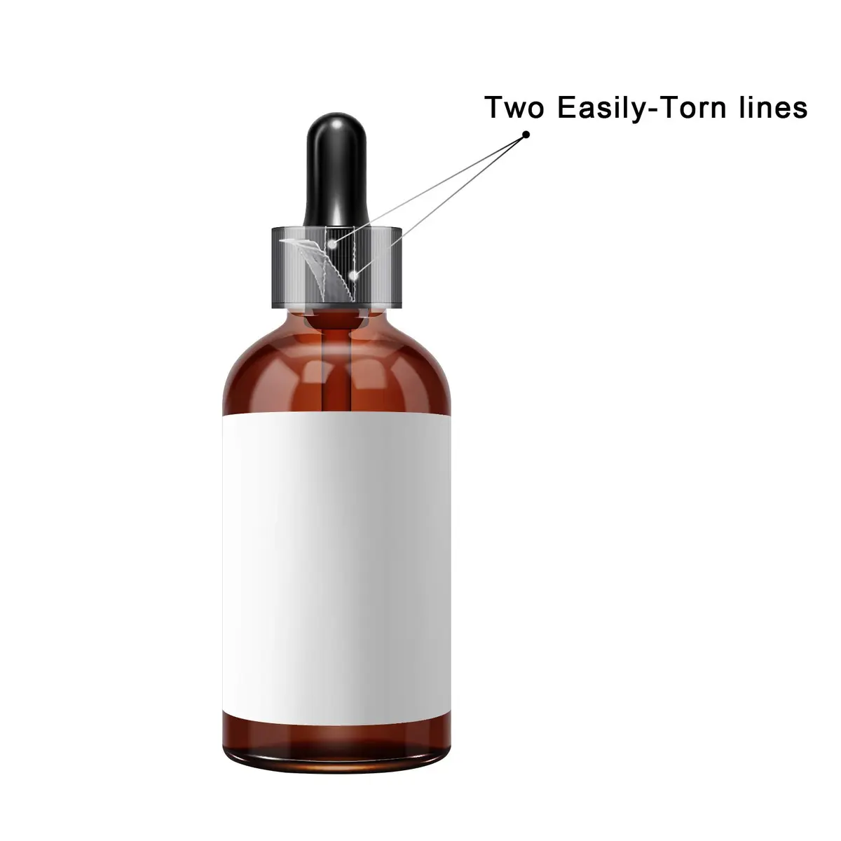 Morepack Clear Perforated Heat Shrink Bands for Bottles Jars 45x23mm (600 Pieces) | Tamper Evident Seal for Dropper Bottles - view 6