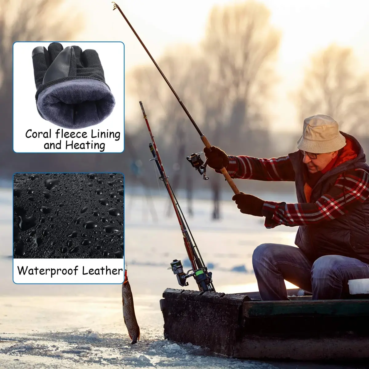 Syhood USB Heated Gloves Touchscreen Waterproof Winter Outdoor Black 25 cm (10 inches) | Heated for 5 Hours with 10000 mAh Power Bank - view 4