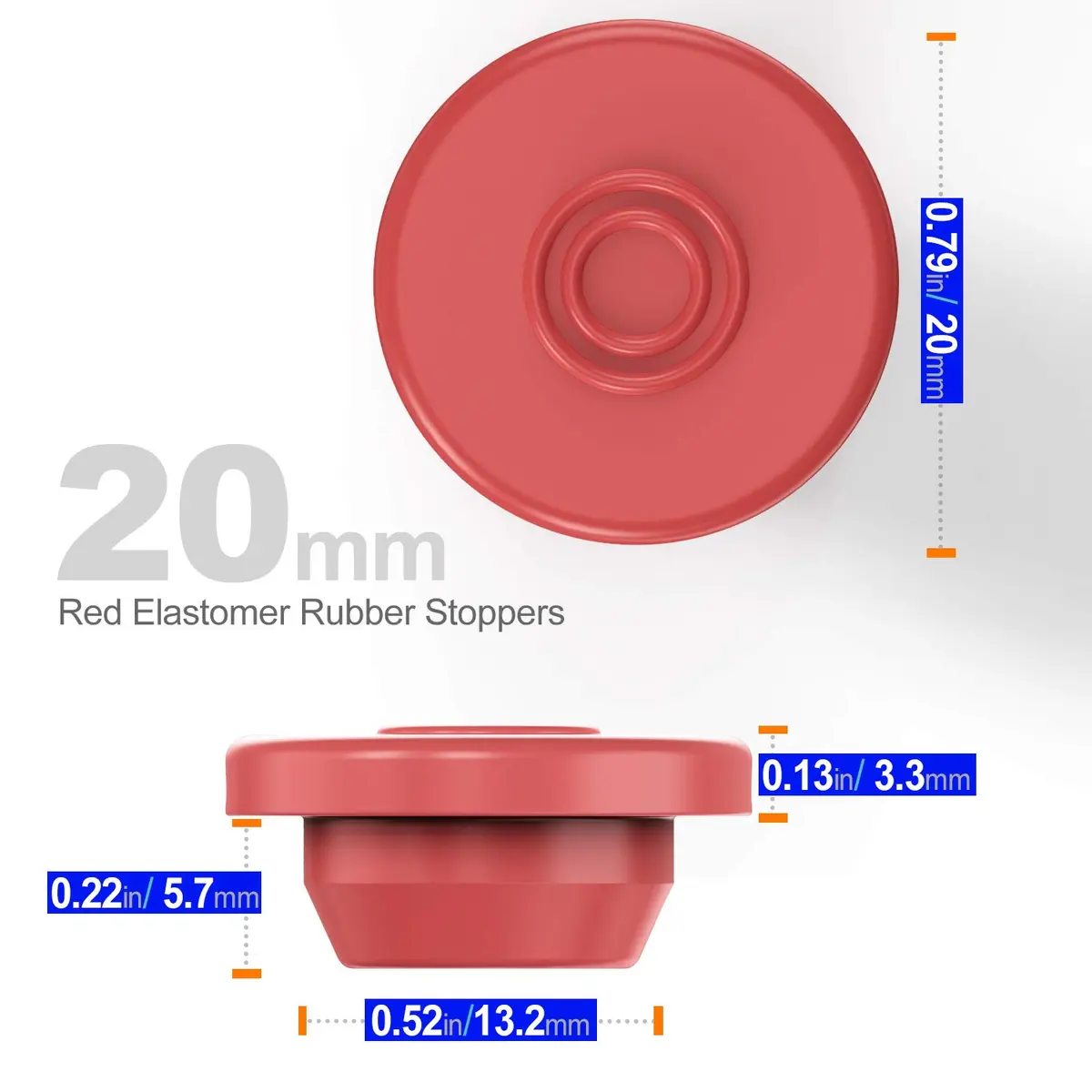 Biomed Solutions Self Healing Injection Ports 20mm Red | Reusable, Lab & Mushroom Use (70-120 chars) - view 3