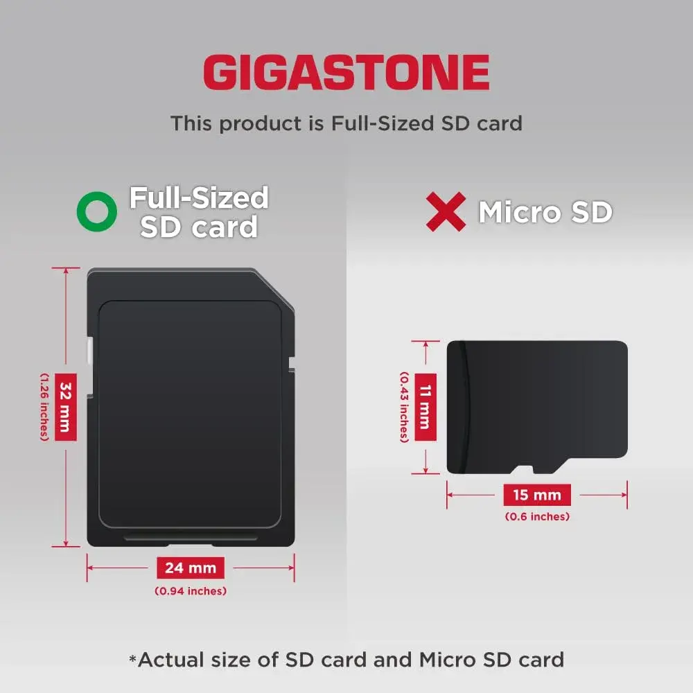 Gigastone 8GB SDHC Memory Card 2-Pack (16GB Total) | UHS-I U1 Class 10 Speed Up to 80MB/s - view 2