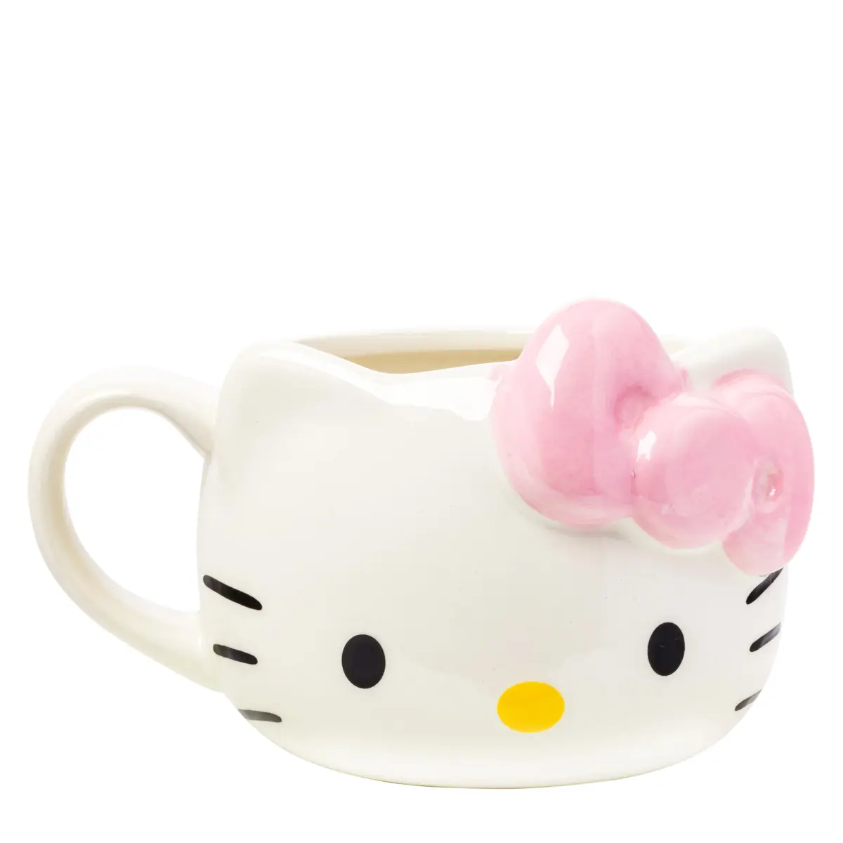 Silver Buffalo Sanrio Hello Kitty Pink Bow 20oz Mug | 3D Sculpted Ceramic, BPA-Free, Hand Wash Only - main product image