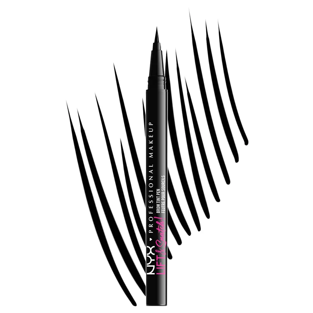 NYX PROFESSIONAL MAKEUP Lift & Snatch Eyebrow Tint Pen, Black | Microbrush, Buildable Shades, Cruelty-Free - main product image