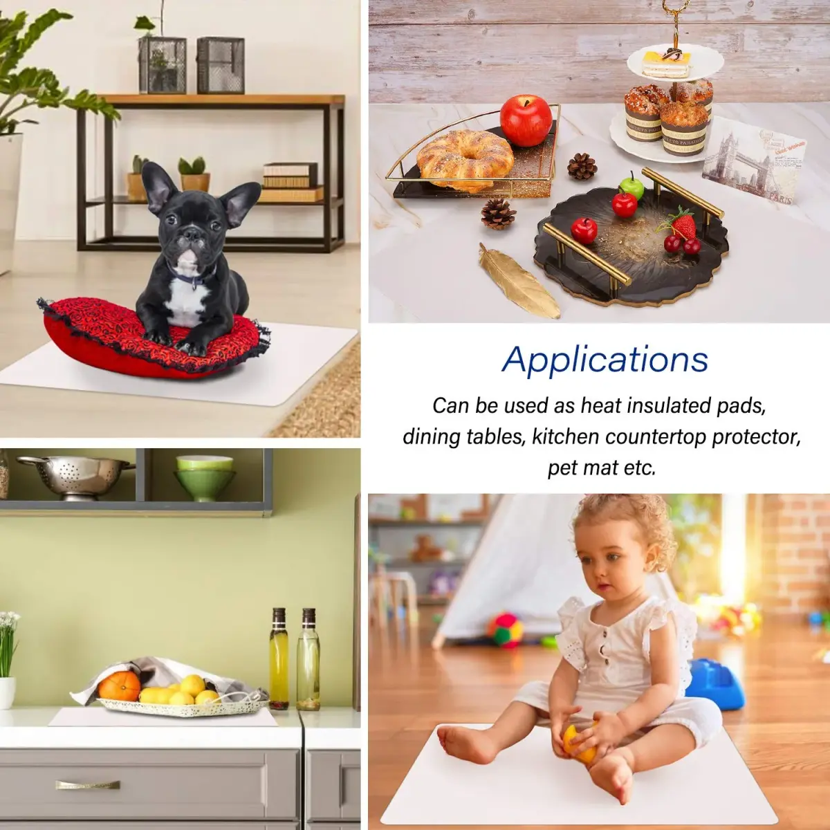 Gartful Extra Large Silicone Craft Mat 64cm x 45cm (25.2 x 17.7 inches) | Heat Resistant Nonstick Countertop Protector - view 6