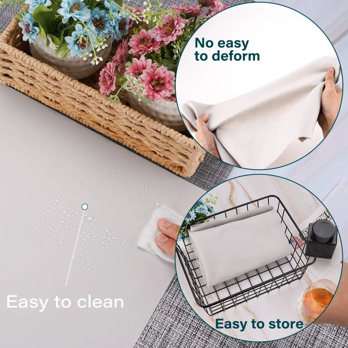 Gartful Extra Large Silicone Craft Mat 64cm x 45cm (25.2 x 17.7 inches) | Heat Resistant Nonstick Countertop Protector - view 7
