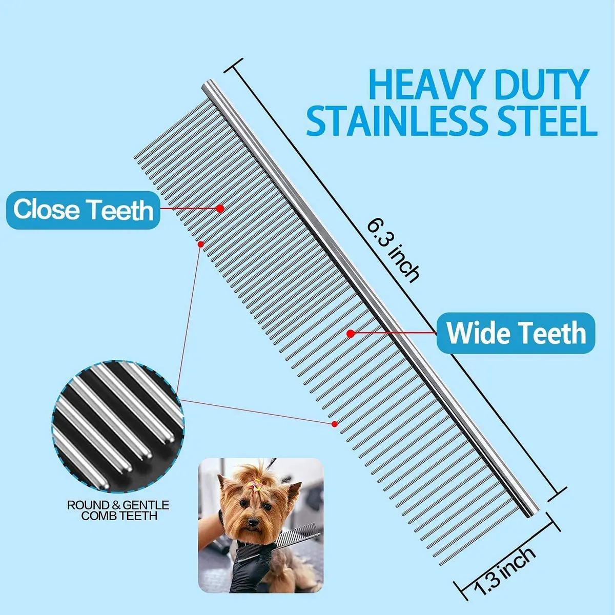 Maxshop Dog Grooming Scissors Set of 3 | Professional Pet Trimmer Kit with Safety Round Tips - view 3
