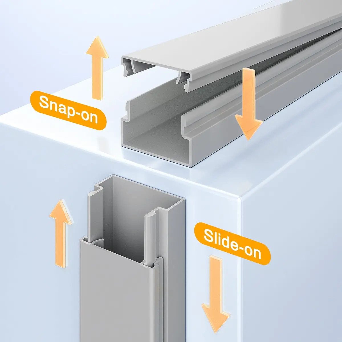 Delamu Grey Cord Hider, 157in Wall Cable Raceway for 2-3 Wires | Flammability Safe, Easy Install - view 3