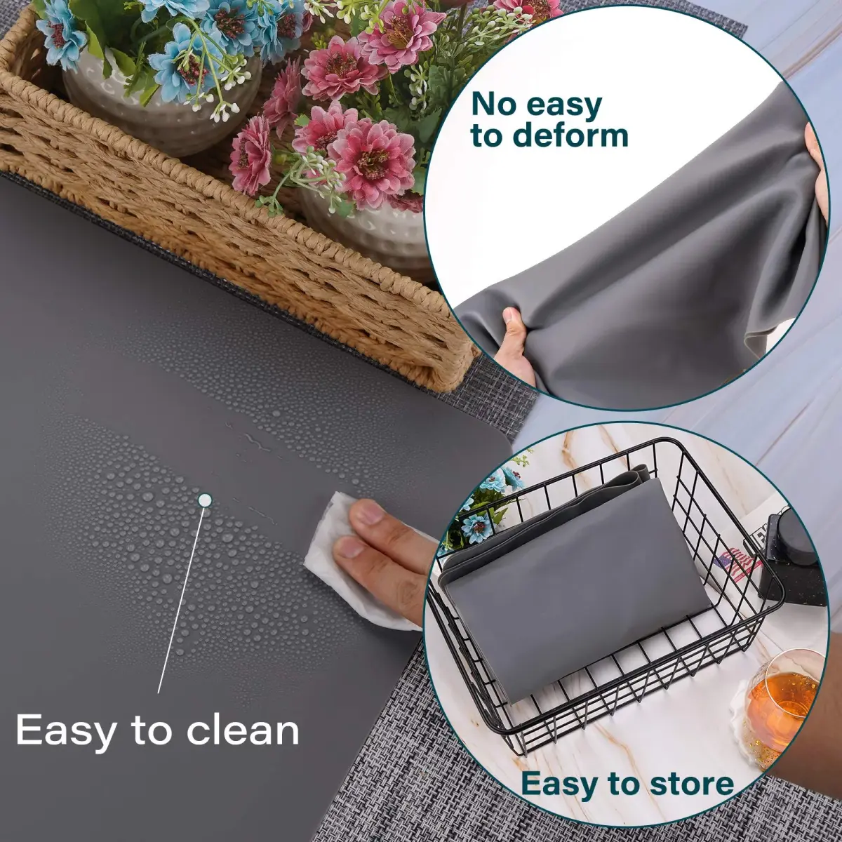Gartful Silicone Mat 64x45cm (25.2" x 17.7") | Large Craft Sheet & Countertop Protector - view 7
