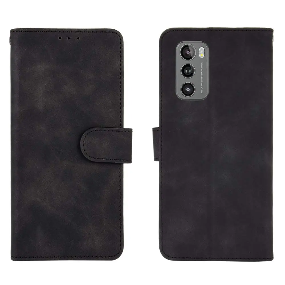 DAMONDY Black Flip Wallet Case for LG Wing 5G (1 Unit) | Genuine PU Leather with Card Slots & Kickstand - view 3
