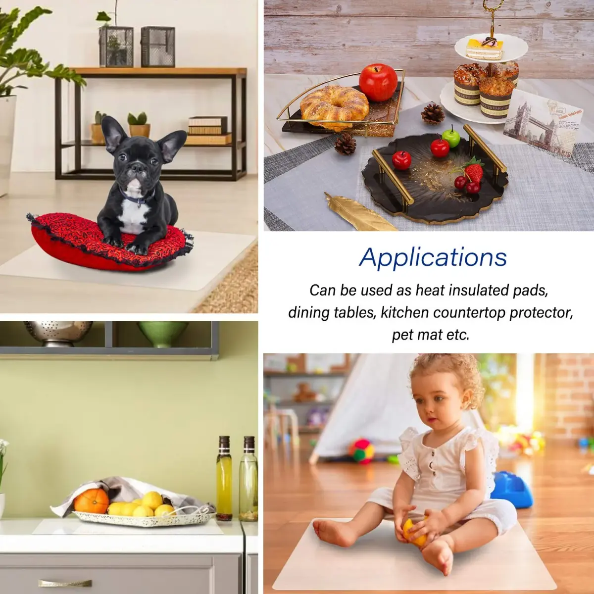 Gartful Extra Large Transparent Silicone Mat 64x45cm (25.2x17.7 inches) | Protects Surfaces from Crafts, Heat & Spills - view 6
