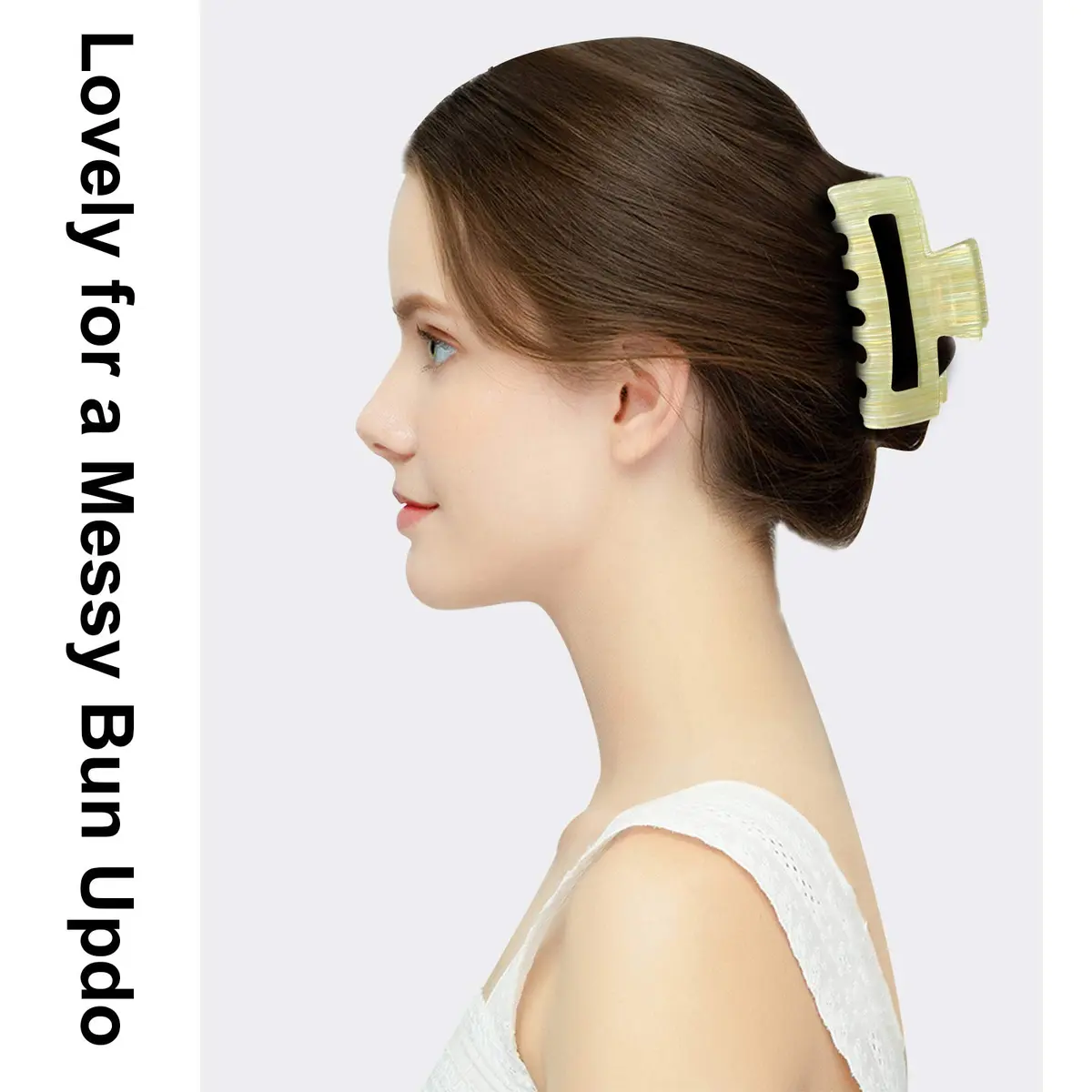 Magicsky Hair Claw Clips for Women Thick & Thin Hair | Elegant 4-Pack, Acrylic & Alloy, 3.4 x 0.9 x 1.6 inches - view 5