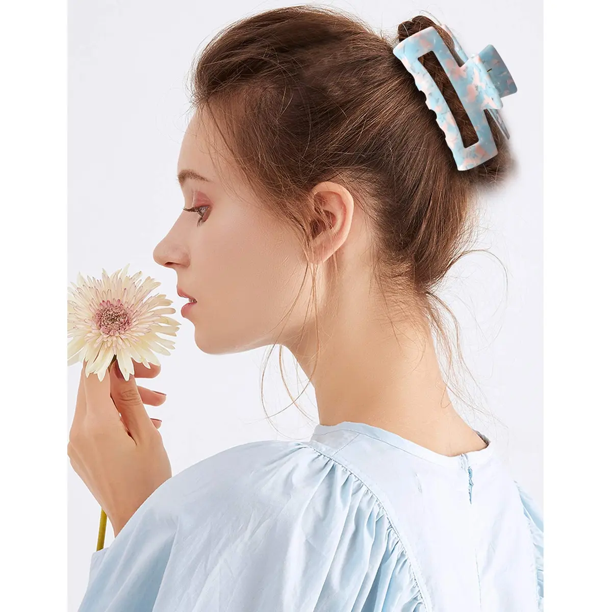 Magicsky Hair Claw Clips for Women Thick & Thin Hair | Elegant 4-Pack, Acrylic & Alloy, 3.4 x 0.9 x 1.6 inches - view 3