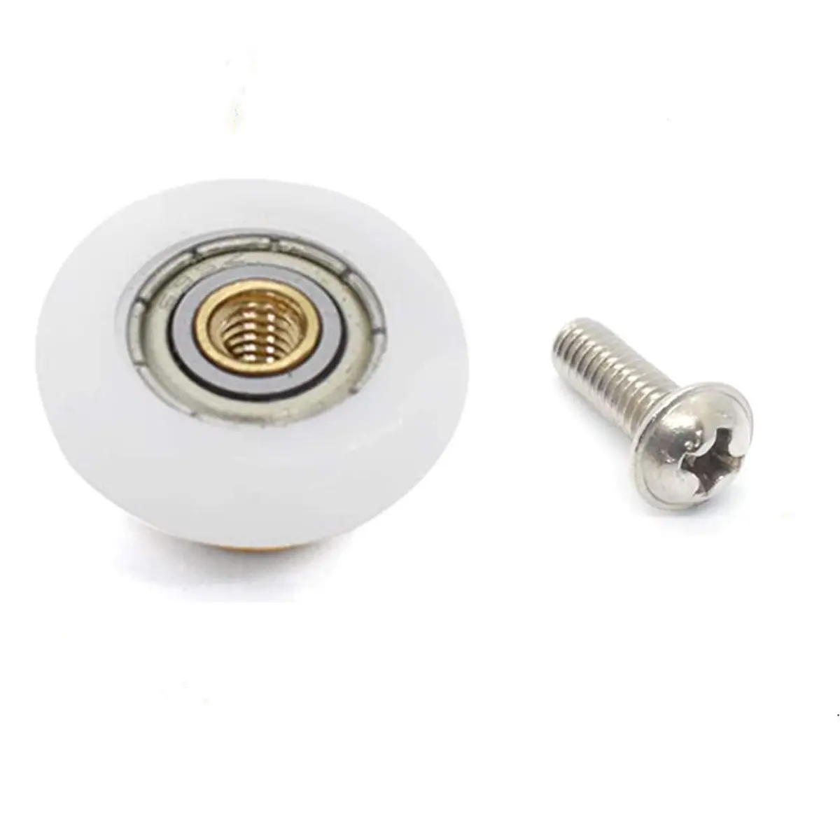 XUKEKOY Shower Door Rollers 19mm x 5mm | Set of 4 Replacement Wheels with Screws - view 2