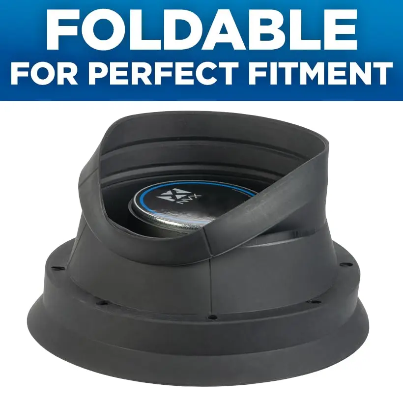 NVX XBAF525 2 Piece Silicone Rubber Speaker Baffles | Waterproof, Universal Fit, Easy Install (70-120 chars) - view 3