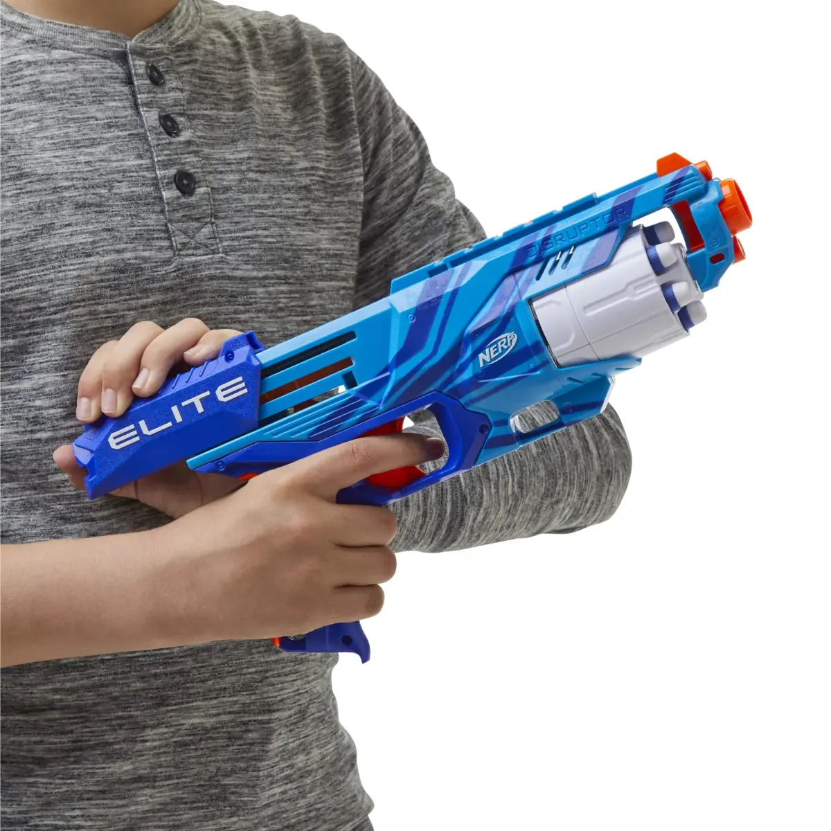 Nerf Elite Disruptor Blaster Reflex Blue | 6-Dart Rotating Drum - view 4