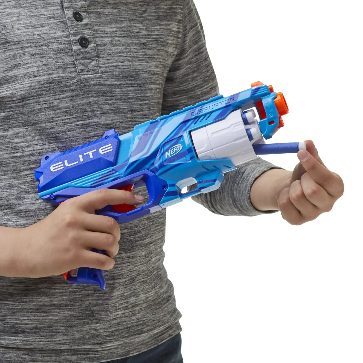 Nerf Elite Disruptor Blaster Reflex Blue | 6-Dart Rotating Drum - view 3